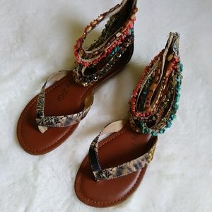 Multi-colored Vintage sandals size 7